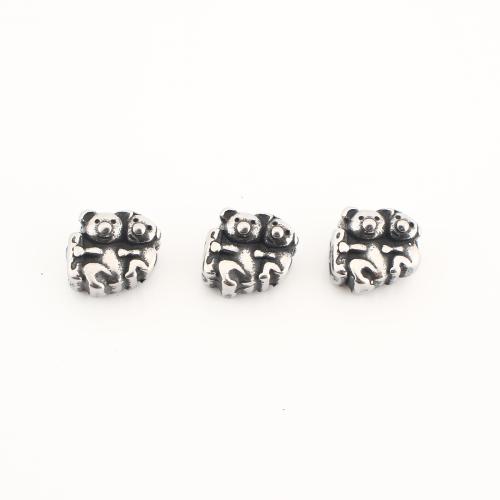 Espaciador de los granos del acero inoxidable, acero inoxidable 304, Animal, Vintage & Bricolaje, 10x11x6mm, Vendido por UD
