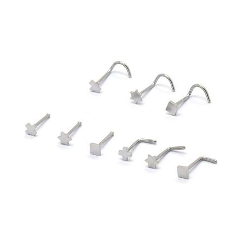 316 Stainless Steel Nose Piercing Jewelry, Unisex & different styles for choice, original color, Sold By PC
