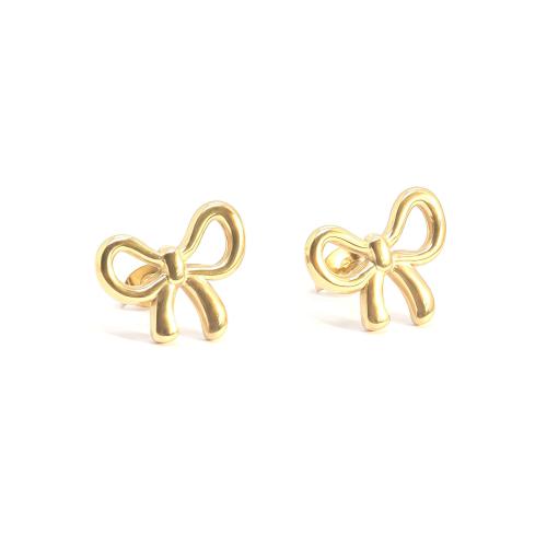304 Edelstahl Ohrstecker, Schleife, Modeschmuck & für Frau, keine, 16x14mm, verkauft von PC