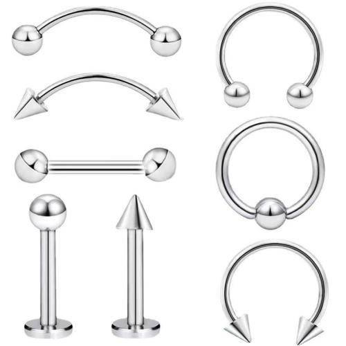 Acier inoxydable 304 Bijoux de Piercing de Nez, Placage, unisexe & styles différents pour le choix, Vendu par PC