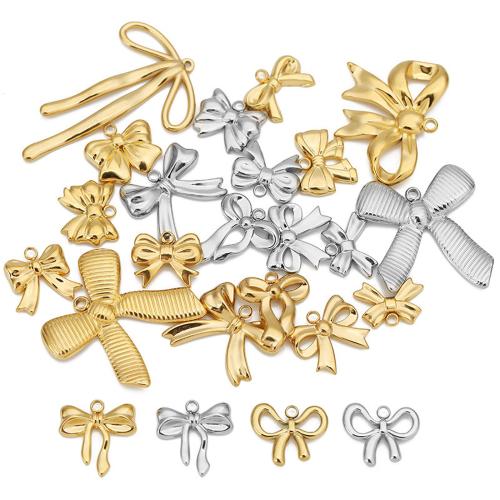 Stainless Steel Pendants, 304 Stainless Steel, Bowknot, plated, DIY & different styles for choice, Sold By PC