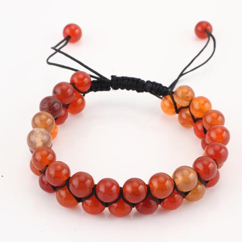 Gemstone Bracelet, Round, Double Layer & Unisex, Sold By PC