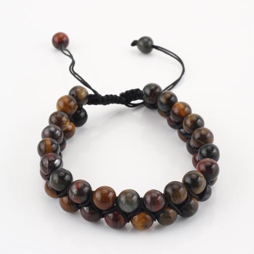 Gemstone Bracelet, Round, Double Layer & Unisex, Sold By PC