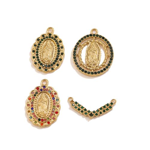 Edelstahl Schmuck Anhänger, 304 Edelstahl, goldfarben plattiert, DIY & verschiedene Stile für Wahl & mit Strass, verkauft von PC