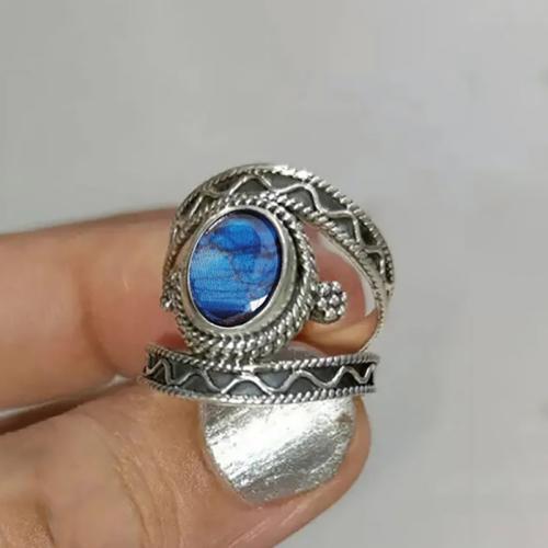 metal anillo, chapado en color de plata antigua, diverso tamaño para la opción & para mujer & ennegrezca & calcomanía, tamaño:6-10, Vendido por UD