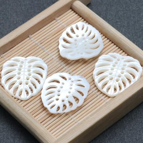 Shell Pendants, Maple Leaf, Carved, DIY, 21.80x24.60mm, Sold By PC