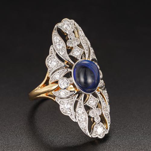 Brass Finger Ring, plated, different size for choice & micro pave cubic zirconia & for woman, US Ring Size:6-10, Sold By PC