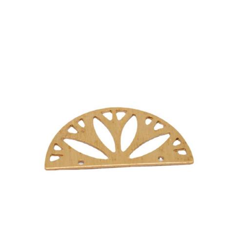 Brass Jewelry Pendants, Dome, polished, DIY & brushed & hollow, original color, 30x15mm, Sold By PC