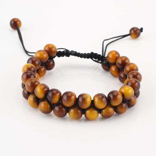 Gemstone Bracelet, Round, Double Layer & Unisex, Sold By PC