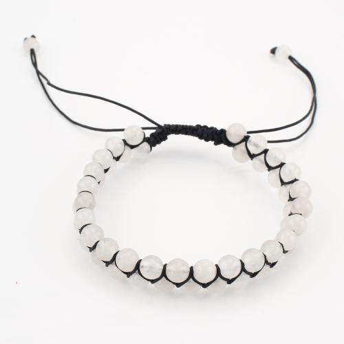 Gemstone Bracelet, Round, Double Layer & Unisex, clear, Sold By PC