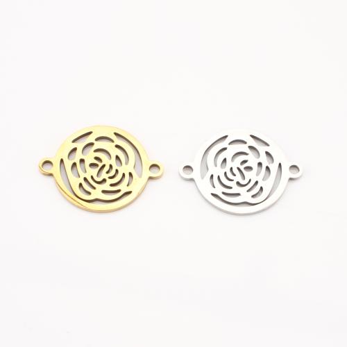 Stainless Steel Connector, 304 Stainless Steel, Flower, plated, DIY & hollow, more colors for choice, 20x15x1mm, 10PCs/Lot, Sold By Lot