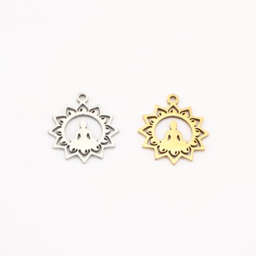 Stainless Steel Pendants, 304 Stainless Steel, plated, DIY & hollow, more colors for choice, 18x16x1mm, 10PCs/Lot, Sold By Lot