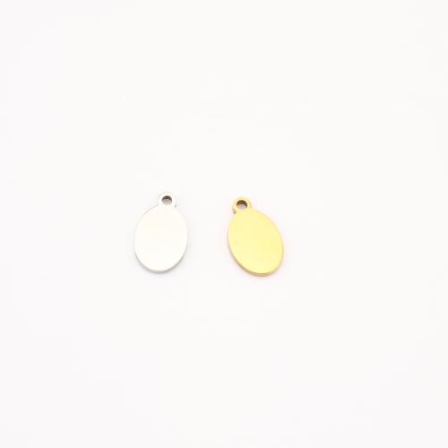 Colgantes de Acero Inoxidable, acero inoxidable 304, Redondo Aplanado, chapado, Bricolaje, más colores para la opción, 10x6x1mm, 10PCs/Grupo, Vendido por Grupo