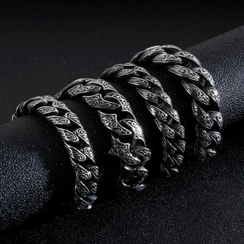 304 Stainless Steel Bracelet, plated, vintage & Unisex & different styles for choice, Sold By PC