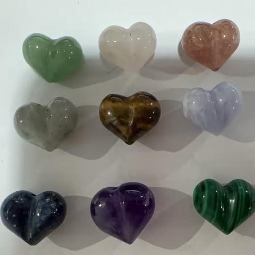 Perles bijoux en pierres gemmes, pierre gemme, coeur, DIY, plus de couleurs à choisir, 16x14x11mm, Trou:Environ 1.5mm, Vendu par PC