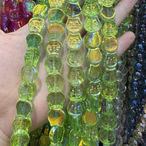 Lampwork Beads, Cat, plated, DIY, more colors for choice, 14mm, Approx 50PCs/Strand, Sold By Strand