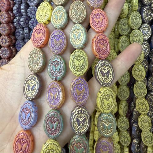 Animal Lampwork Beads, hand drawing, vintage & DIY, more colors for choice, 14x20mm, Approx 18PCs/Strand, Sold By Strand