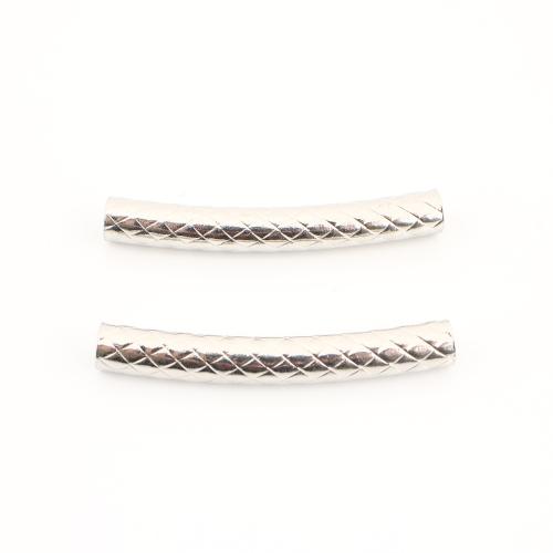 304 Stainless Steel Curved Tube Beads, DIY, original color, 45x6x6mm, Sold By PC