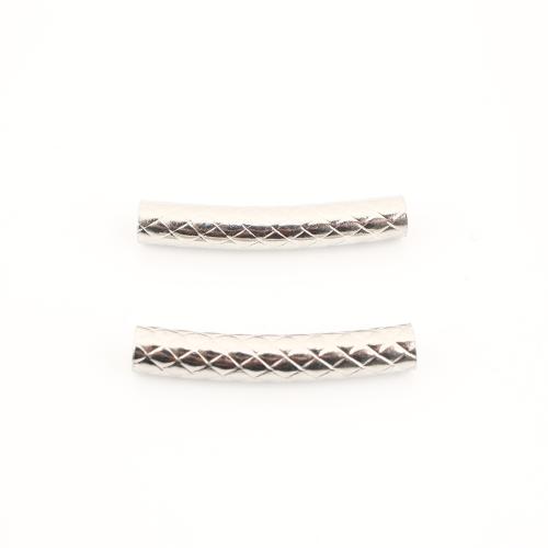 304 Stainless Steel Curved Tube Beads, DIY, original color, 40x6x6mm, Sold By PC