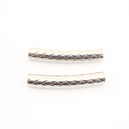 304 Stainless Steel Curved Tube Beads, DIY, original color, 35x6x6mm, Sold By PC