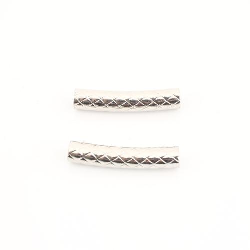304 Stainless Steel Curved Tube Beads, DIY, original color, 30x6x6mm, Sold By PC