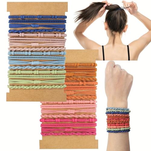 Nylon Hair Jewelry Elastic, for woman, more colors for choice, Sold By Set