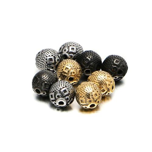 Brass Spacer Beads, Titanium Steel, Round, plated, DIY, more colors for choice, 8.50x9.50mm, Hole:Approx 1.5mm, 10PCs/Lot, Sold By Lot