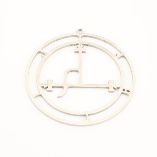 Stainless Steel Pendants, 304 Stainless Steel, DIY & hollow, original color, 48x45x1mm, Sold By PC