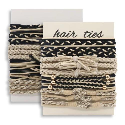Ponytail Holder, Mixed Material, Sold By Set