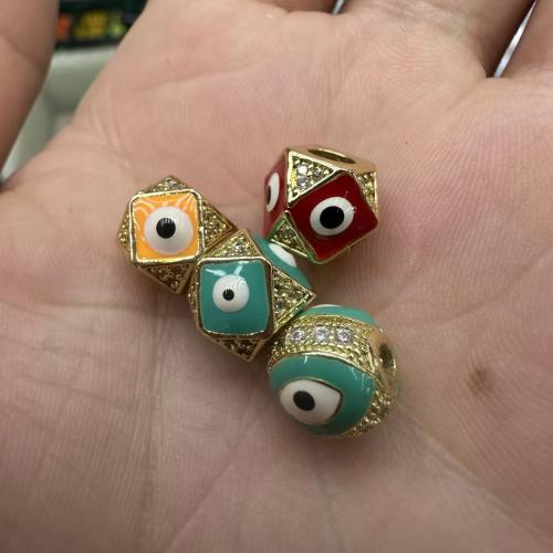 Entretoise de perles en laiton, Placage, DIY & styles différents pour le choix & pavé de micro zircon & émail, 10PC/lot, Vendu par lot