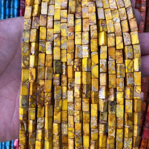 Бусины из поделочных камней, Царский джаспер, Прямоугольная форма, DIY, Много цветов для выбора, 4x8mm, Приблизительно 47ПК/Strand, продается Strand