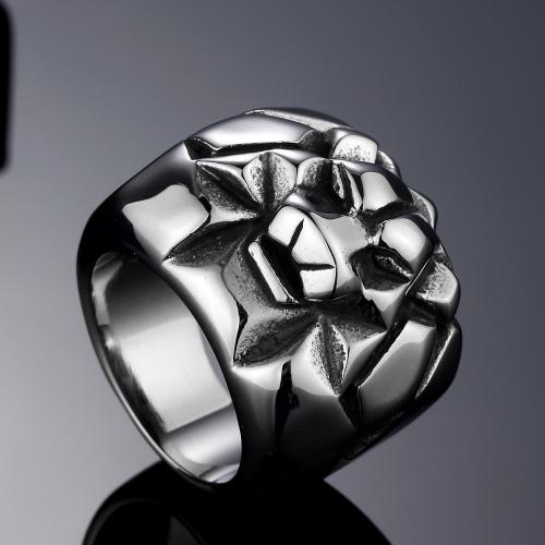 Titanium Steel Finger Ring, Lion, polished, vintage & different size for choice & for man, US Ring Size:7-13, Sold By PC