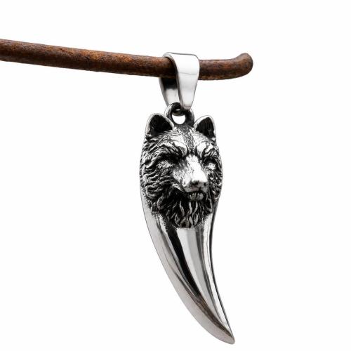 Stainless Steel Animal Pendants, 304 Stainless Steel, vintage & DIY, original color, 47.70x14mm, Sold By PC