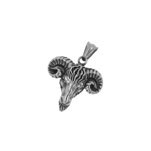 Stainless Steel Animal Pendants, 304 Stainless Steel, Sheep, vintage & DIY, original color, 27mm, Sold By PC