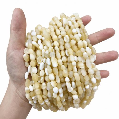 Blassbraune Jade Perle, DIY, beads size 5-8mm, verkauft per ca. 38 cm Strang