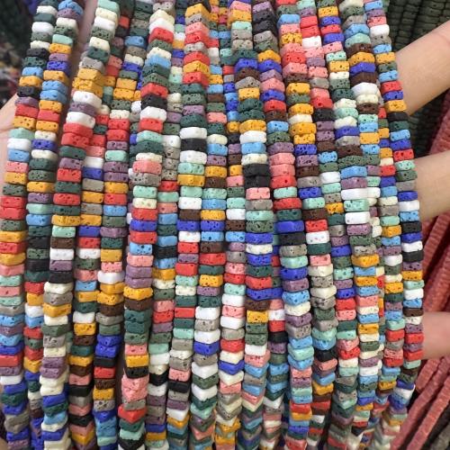 Abalorios de Lava, Bricolaje, más colores para la opción, 2x4mm, Vendido para aproximado 38 cm Sarta