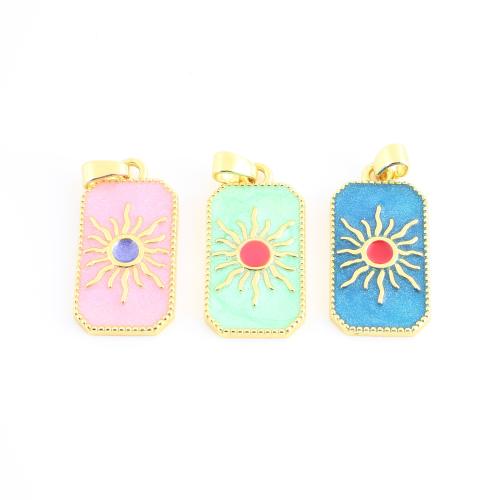 Bijoux pendentifs en laiton, Motif géométrique, Placage de couleur d'or, DIY & émail, plus de couleurs à choisir, 32x14x2mm, Vendu par PC