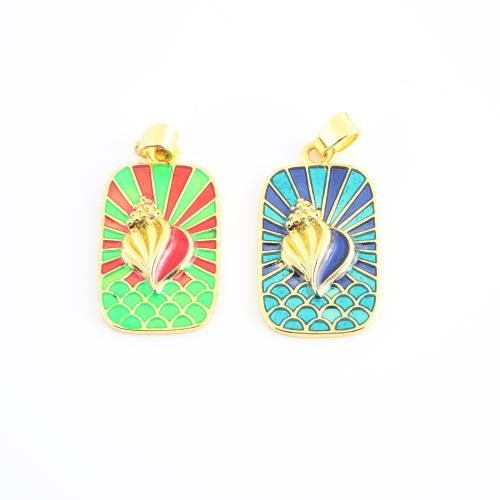 Bijoux pendentifs en laiton, rectangle, Placage de couleur d'or, DIY & émail, plus de couleurs à choisir, 34x16x3mm, Vendu par PC
