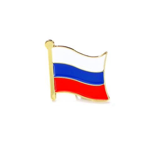 Zinklegierung Brosche, Flagge, goldfarben plattiert, unisex & Emaille, 25x27mm, verkauft von PC
