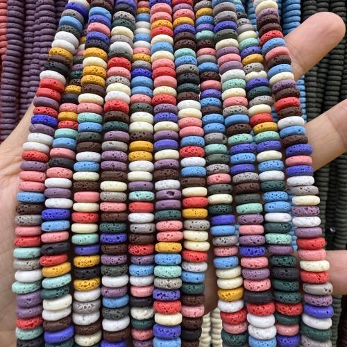 Natürliche Lava Perlen, DIY, keine, 3x8mm, ca. 130PCs/Strang, verkauft von Strang