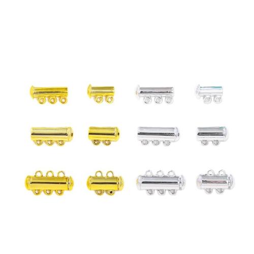 Brass Slide Lock Clasp, plated, DIY & different styles for choice, 10PCs/Lot, Sold By Lot