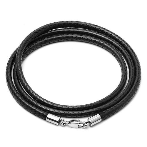 304 Stainless Steel Necklace Cord, with Wax Cord, Unisex & different size for choice, more colors for choice, 20PCs/Lot, Sold By Lot