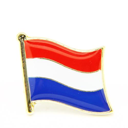 Eisen Abzeichen, Flagge, goldfarben plattiert, unisex & Epoxy Aufkleber, 19x15mm, verkauft von PC