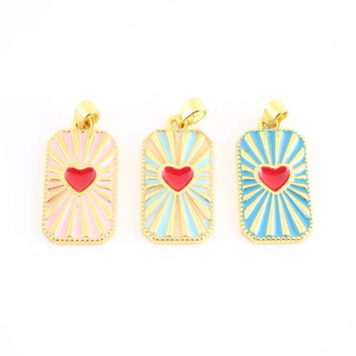 Bijoux pendentifs en laiton, Placage de couleur d'or, DIY & émail, plus de couleurs à choisir, Vendu par PC