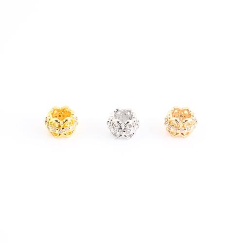 Separadores de Metal, chapado, Bricolaje & micro arcilla de zirconia cúbica, más colores para la opción, 5x8x8mm, Vendido por UD