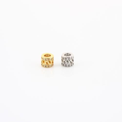 Separadores de Metal, chapado, Bricolaje & micro arcilla de zirconia cúbica, más colores para la opción, 5x6x6mm, Vendido por UD