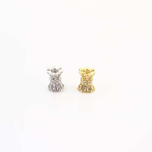 Separadores de Metal, chapado, Bricolaje & micro arcilla de zirconia cúbica, más colores para la opción, 9x7x7mm, Vendido por UD
