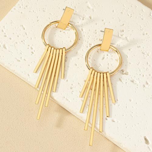 alliage de zinc boucle d'oreille en gland, Placage de couleur d'or, styles différents pour le choix & pour femme, Vendu par paire
