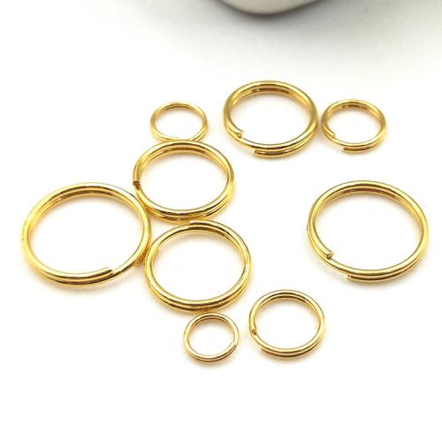 Edelstahl Spaltring, 304 Edelstahl, Kreisring, DIY & verschiedene Größen vorhanden, Goldfarbe, verkauft von PC