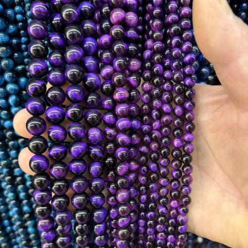 Perles oeil de tigre, Rond, poli, DIY & normes différentes pour le choix, plus de couleurs à choisir, Vendu par Environ 38 cm brin